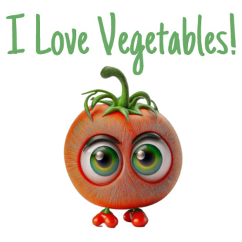 I Love Vegetables Bib Design