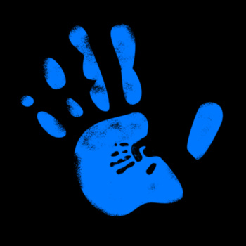 Baby Handprint Mens Poly Singlet Design